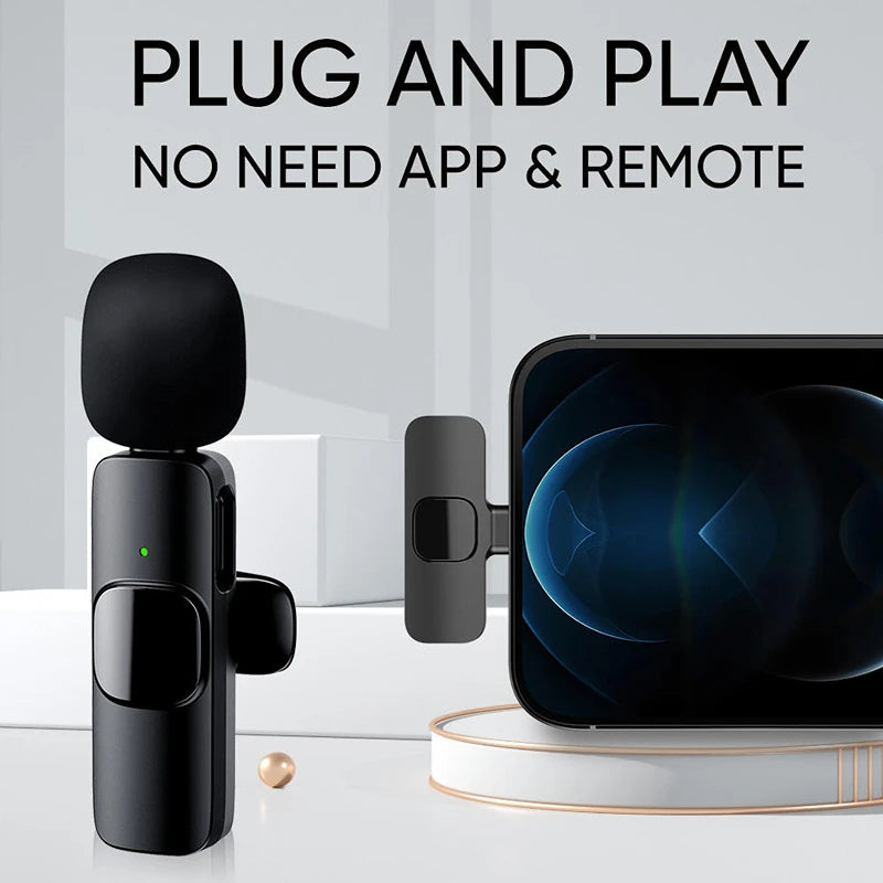 Wireless Lavalier Microphone | Mini Mic for Type-C Smartphones | Vlogging & Video Recording