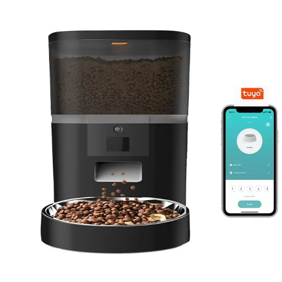 4L Smart Automatic Cat Feeder With Camera Video Cat Dry Food Dispenser Pet Smart Voice Recorder Auto Feeder Bowl For Cat Dog