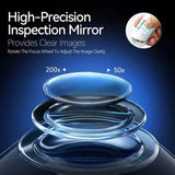 New 50X-200X Magnifying Hair Follicles Scalp Detector Skin Analyzer Microscope Tool High Definition Skin Tester Support APP