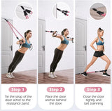 Pilates Resistance Band Kit | Portable Home Gym Set | Full Body Workout