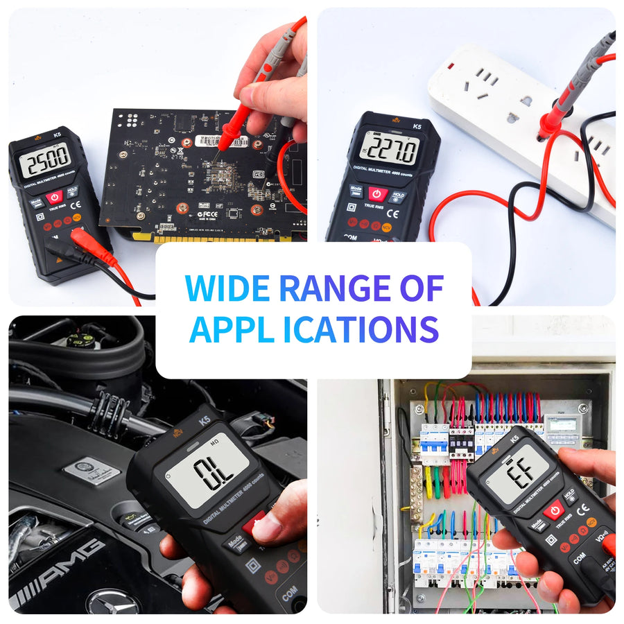 Digital Multimeter 4000 Counter Meter Voltmeter with Automatic /Manual Mode,Intelligent Measurement AC/DC Voltage, Resistances