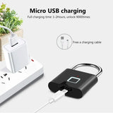 Smart Fingerprint Padlock | Biometric Keyless Lock | Waterproof | USB Rechargeable