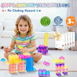 40-Piece Squishy Sensory Blocks | Soft Jelly Building Toy | Stress Relief | Kids Age 3+