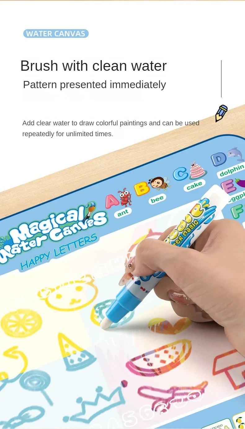 Magic Water Drawing Mat | 100x80cm Reusable | Montessori Painting Board | Educational Kids Toy
