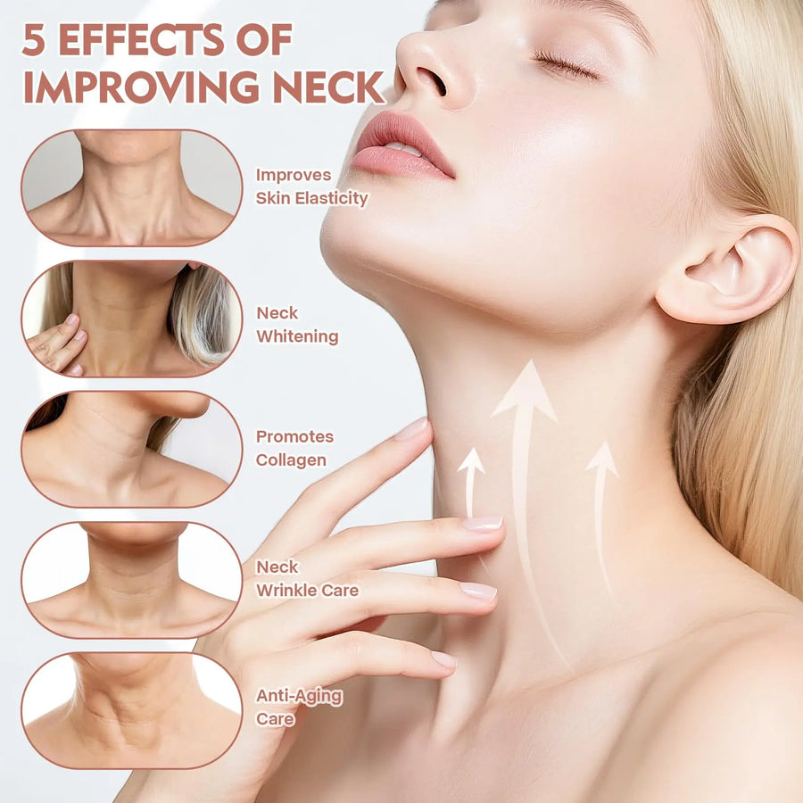 LED Neck Lift Mask | Photon Anti-Wrinkle Skin Tightening | Red & Blue Light Therapy