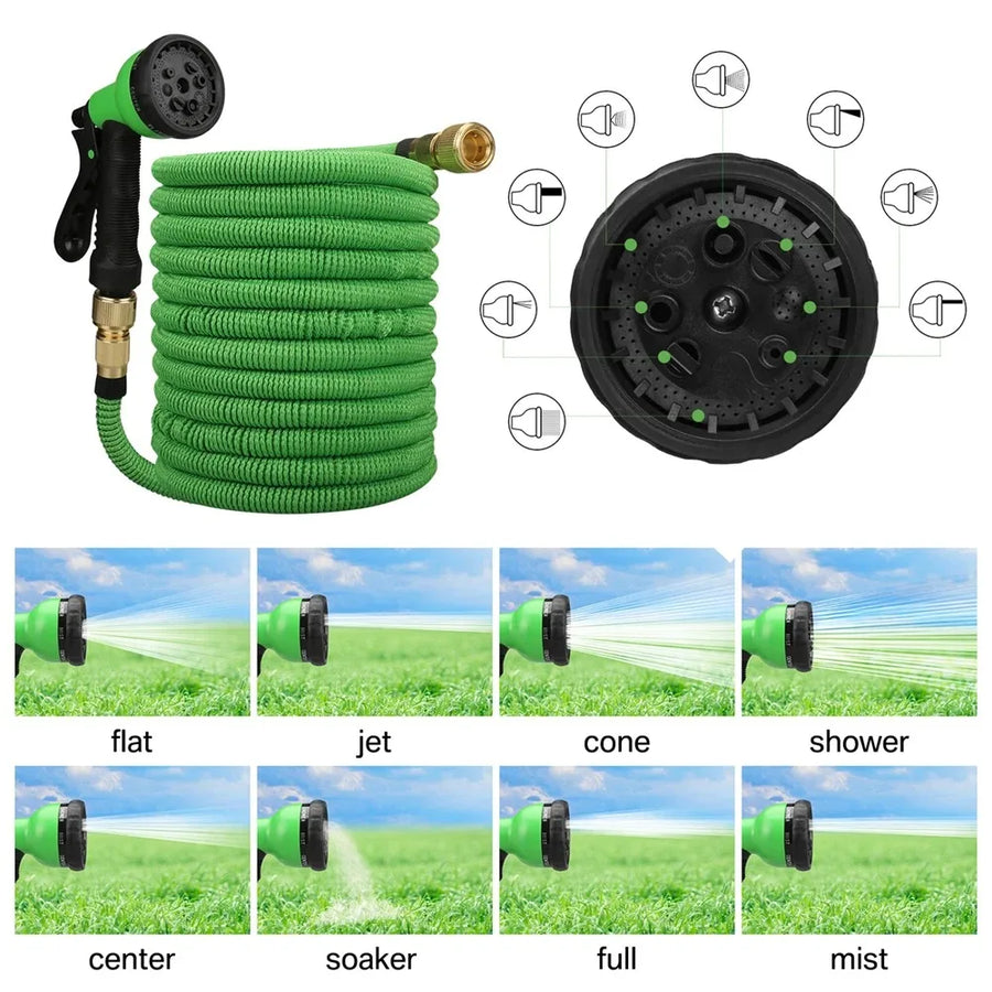 8-Mode High Pressure Garden Hose Nozzle | Car Wash & Yard Sprayer | Adjustable Water Gun