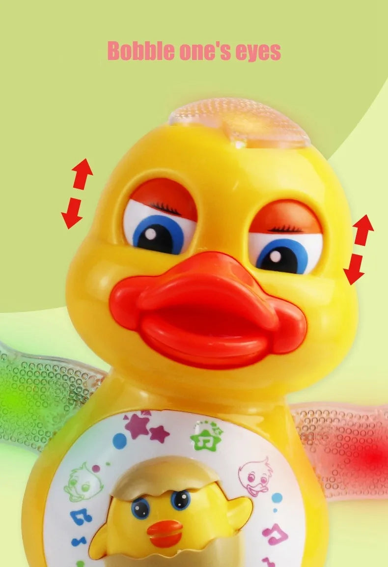 Electric Dancing Duck Toy Interactive Musical Animal with Flashing Lights Educational Gift for Kids