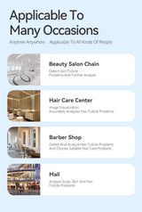 New 50X-200X Magnifying Hair Follicles Scalp Detector Skin Analyzer Microscope Tool High Definition Skin Tester Support APP
