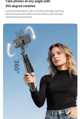 Foldable AI Tracking Gimbal | 360° Auto Rotation Selfie Stick Tripod | For Vlogging