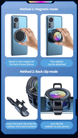 Portable Magnetic Phone Cooler With Semiconductor Freeze And RGB Light Mobile-phone Radiator For iPhone MagSafe Series Android