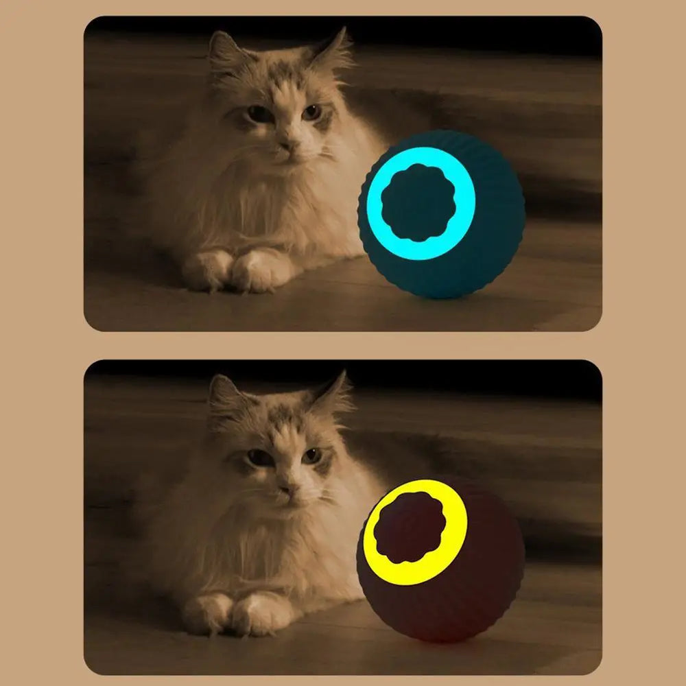 Smart Automatic Cat Toy Ball Interactive Motion Pet Toy For Indoor Cats USB Rechargeable Silent Avoidance Rolling Pet Toy