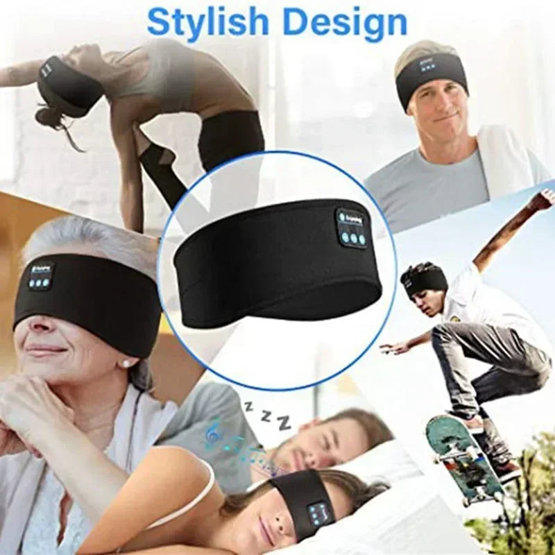 Wireless Bluetooth Headband Earphones Sports Headphones Elastic Headband Music Sleeping Eye Mask Bluetooth Headset