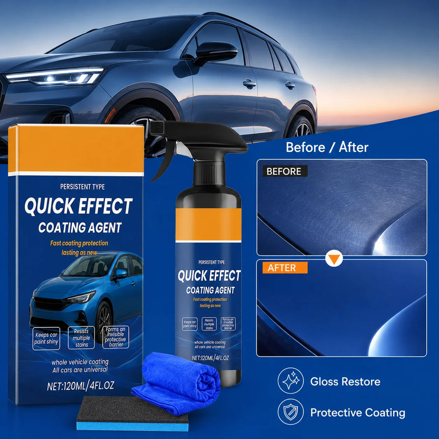 Car Coating Spray Quick Effect Ceramic Wax Water Repellent Gloss Protection Cleaner for Paint Glass Motorcycle RV