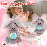 Hide-and-seek Elephant Plush Toy Elephant Toys Plush Singing Elephant With Ears Moving Interactive Toys Stuffed Animal Toy