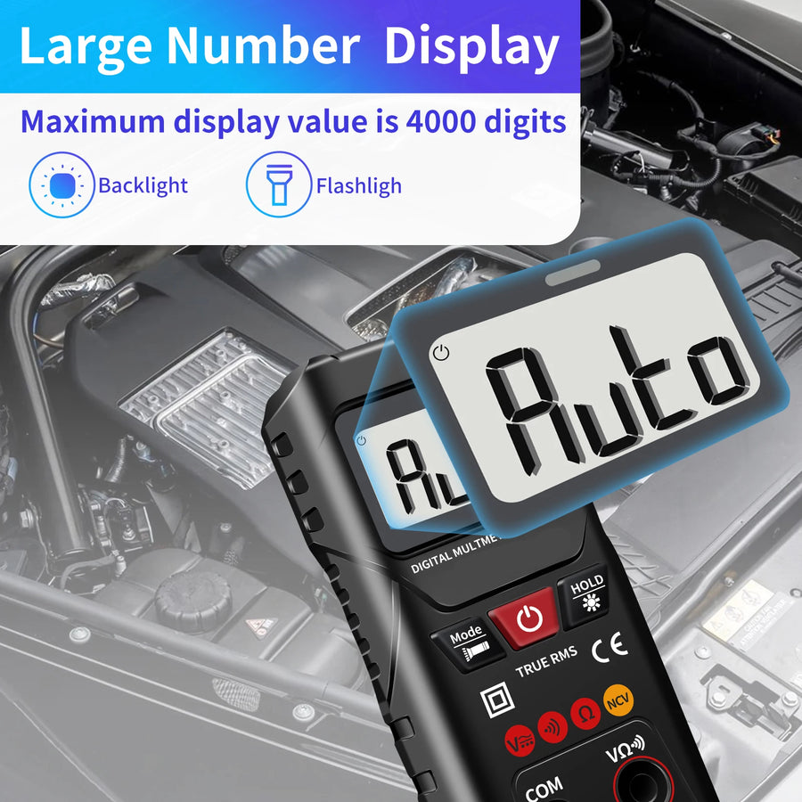 Digital Multimeter 4000 Counter Meter Voltmeter with Automatic /Manual Mode,Intelligent Measurement AC/DC Voltage, Resistances