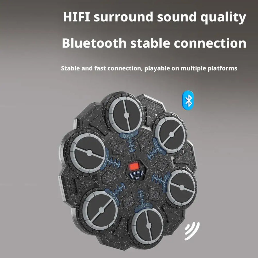 Smart Music Boxing Machine | Wall-Mounted | Bluetooth | LED Lights | 9 Speeds | Kids & Adults