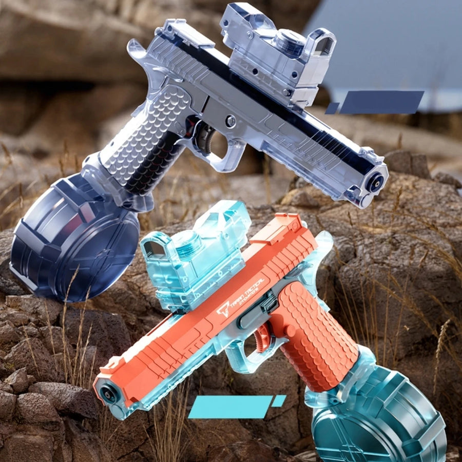 Automatic Desert Eagle Water Gun Toys Electric Shooting Flashing Lights Battle Water Pistol Spray Outdoor Pool Toys for Boy Gift