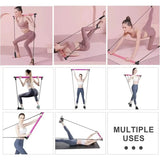 Pilates Resistance Band Kit | Portable Home Gym Set | Full Body Workout
