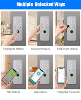 WAFU Smart Door Lock | Fingerprint & Password | WiFi & Bluetooth | Remote App Control