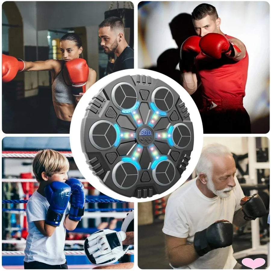 Smart Bluetooth Music Boxing Machine | Wall-Mounted | Noise Reduction | Rhythm Lights | 3 Speeds