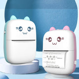 58mm Mini Portable Thermal Printer | Wireless Bluetooth | Photos, Labels & QR Codes | 200DPI | Pink & Blue