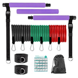 Pilates Resistance Band Kit | Portable Home Gym Set | Full Body Workout
