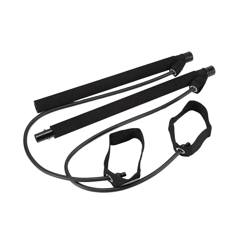 Pilates Resistance Band Kit | Portable Home Gym Set | Full Body Workout