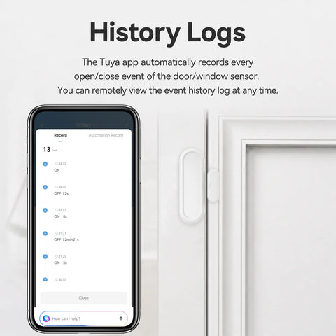 Tuya WiFi Door Window Magnetic Sensor Wireless Connection Smart Home Protection Door Detectors Automation