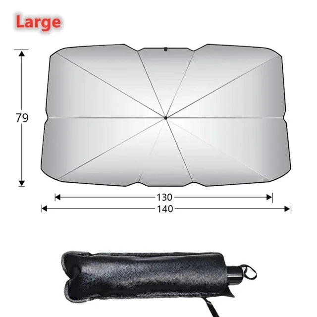 Foldable Car Windshield Sunshade | Umbrella Style | Heat Insulation Protection