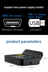 Car Head Up Display OBD + GPS HUD Display Digital GPS Speedometer Water Temp Voltage Fuel Tachometer Speed Alarm Electronic Part