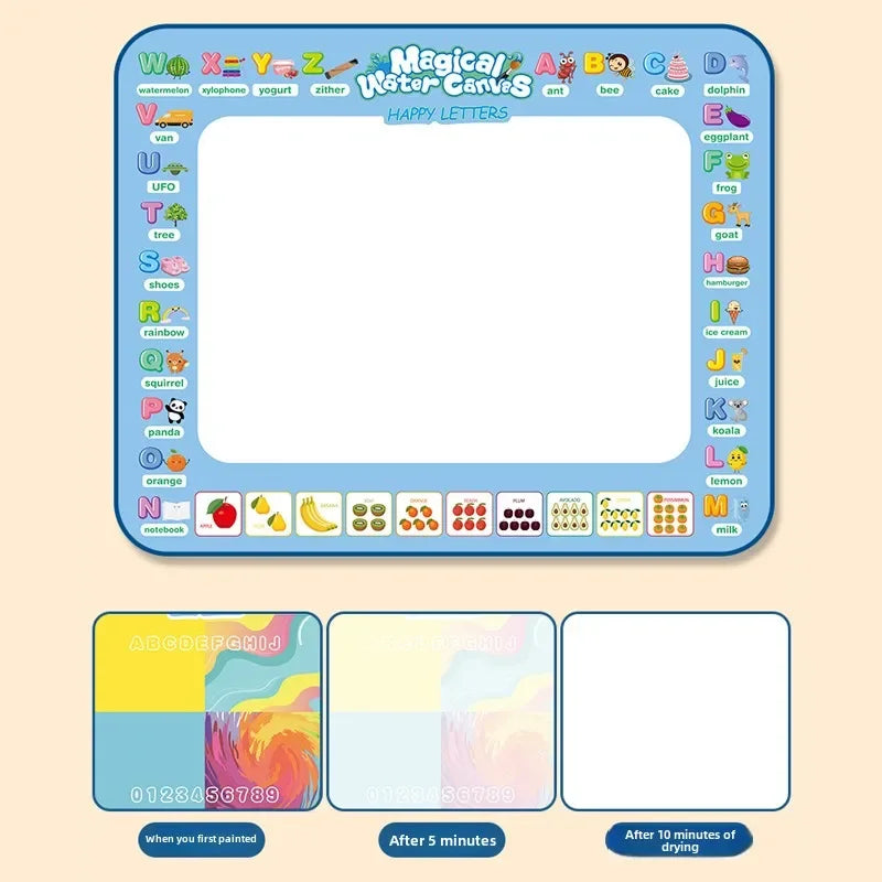 Magic Water Drawing Mat | 100x80cm Reusable | Montessori Painting Board | Educational Kids Toy