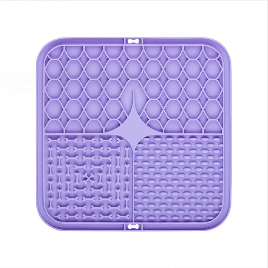 Silicone Dog Lick Mat with Suction Cup | Calming Distraction for Bath Nail Trimming | Slow Feeder for Yogurt Peanut Butter