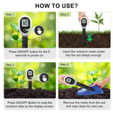 Soil Moisture Sensor Monitor Plants Moist Testing Tool Soil Hygrometer Plant Detector Garden Care Planting Humidity Meter