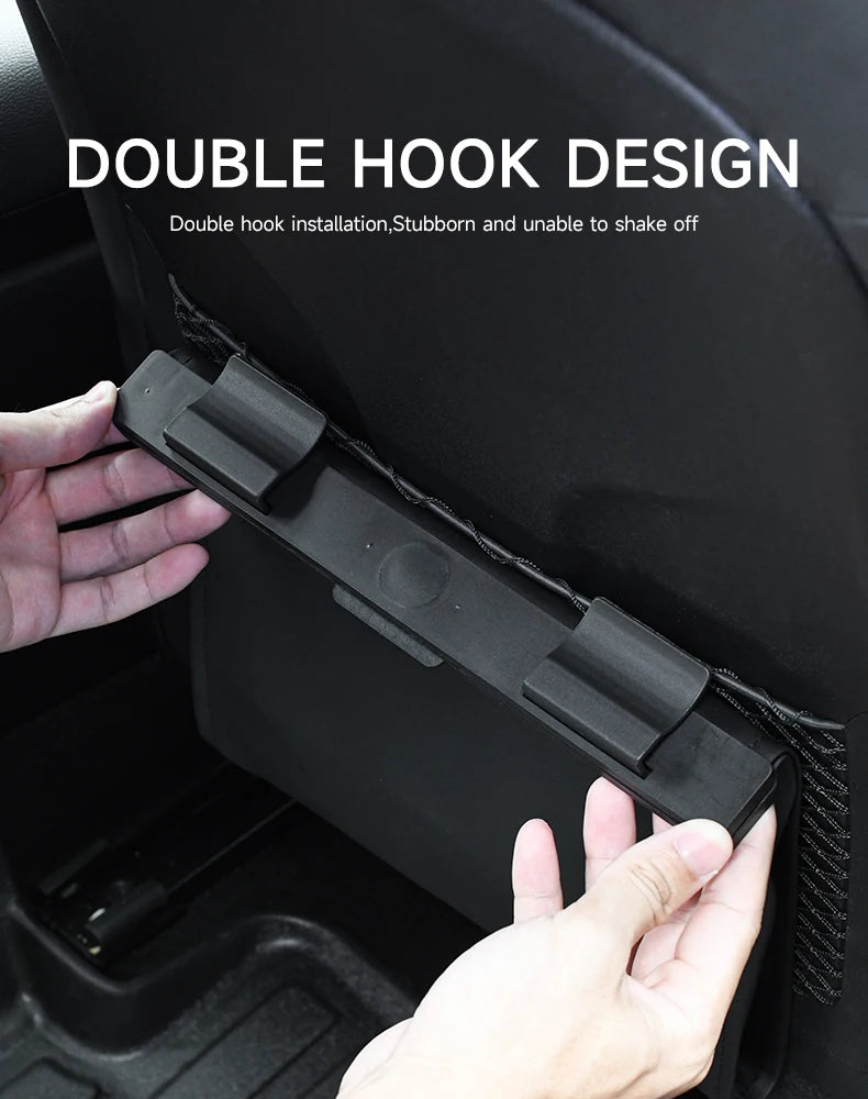 LED Hanging Magnetic Garbage Bag With Light, Waterproof PU Leather Storage Bag for Car Rear Seats, Leak-Proof Car Parts