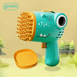 40-Hole Dinosaur Bubble Machine | Electric Handheld Bubble Blaster | Kids Toy