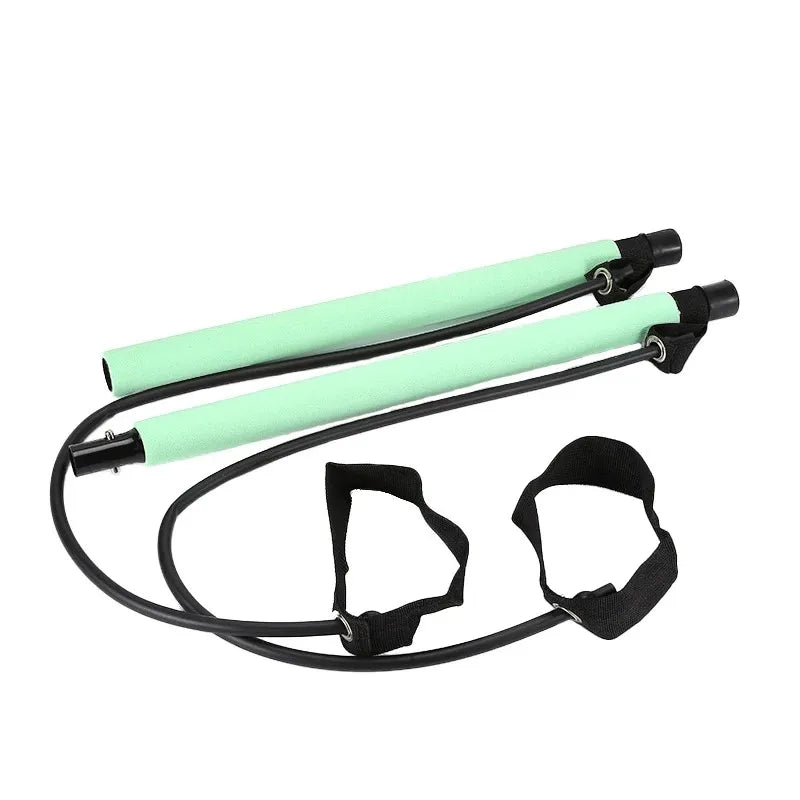 Pilates Resistance Band Kit | Portable Home Gym Set | Full Body Workout
