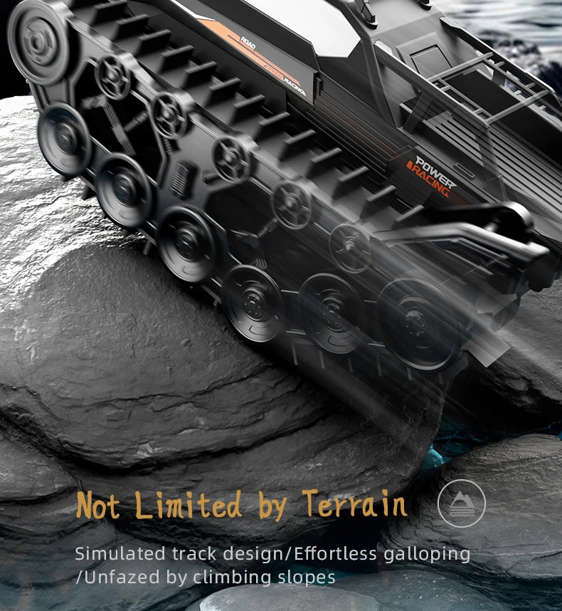 JJRC Q183 RC Tank Amphibious Tracked Tank Remote Control All Terrain Truck Climbing Off-Road Vehicle Waterproof Toy Kid Gifts