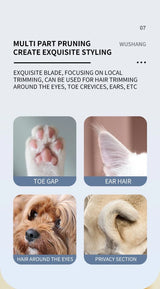 Pet Electric Grooming Trimmer | LED Light | Waterproof | Low Noise | Face, Paw, Ear & Hip | Dogs & Cats