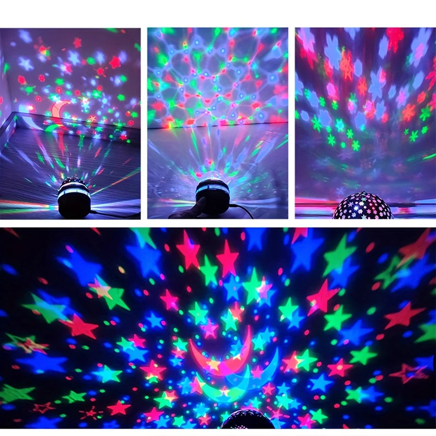 LED Starry Galaxy Projector Light RGB Smart Remote Control Star Aurora Lamp KTV USB for Home Room Camping Wedding Decorations