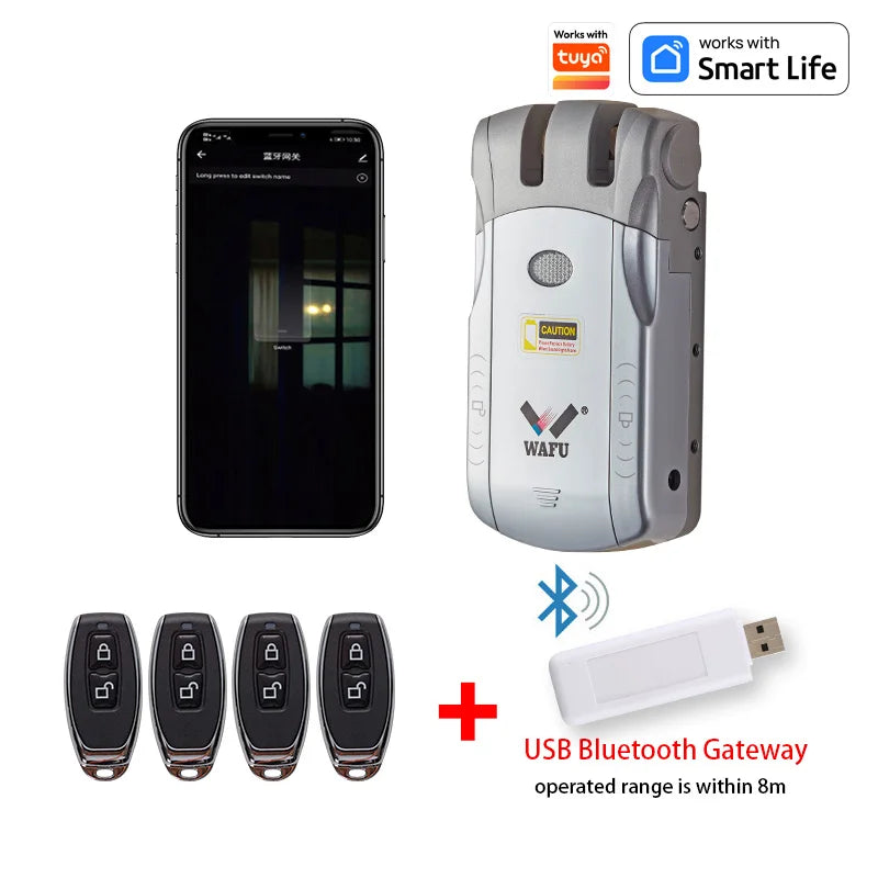 WAFU Smart Door Lock | Fingerprint & Password | WiFi & Bluetooth | Remote App Control