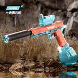 Automatic Desert Eagle Water Gun Toys Electric Shooting Flashing Lights Battle Water Pistol Spray Outdoor Pool Toys for Boy Gift