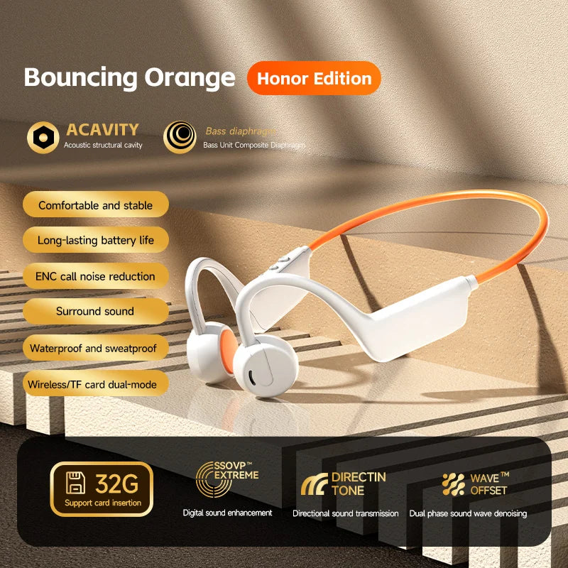 Conduction Headset Bluetooth 5.4 With Mic Waterproof Exercise Fitness Wireless Swimming Sports Headphone New 2026