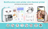 58mm Mini Portable Thermal Printer | Wireless Bluetooth | Photos, Labels & QR Codes | 200DPI | Pink & Blue