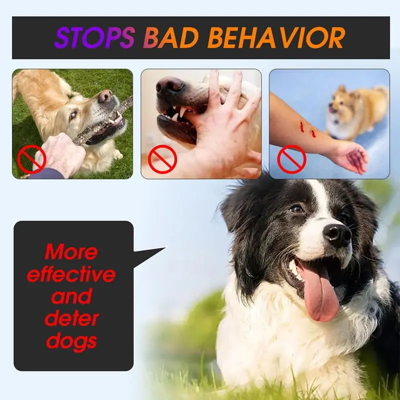 Ultrasonic Dog Repeller | 3-in-1 Anti-Barking Deterrent | Safe Training Device & Flashlight