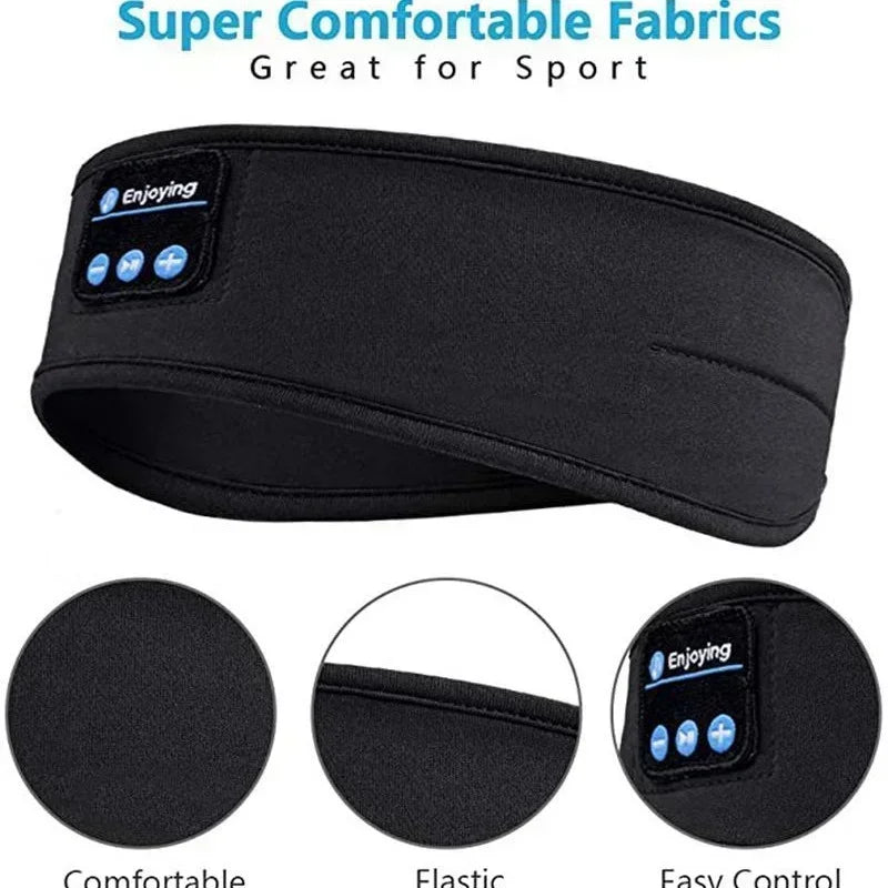 Wireless Bluetooth Headband Earphones Sports Headphones Elastic Headband Music Sleeping Eye Mask Bluetooth Headset