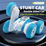 Mini RC Stunt Car GT1 | 2.4GHz Double-Sided | 360° Flip | LED Lights | Kids Gift Toy