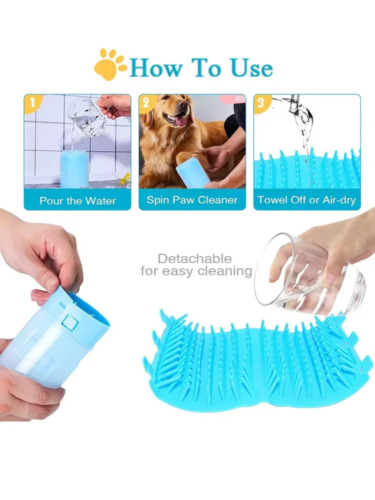 Silicone Pet Paw Cleaner Cup | Quick-Clean Grooming Tool | For Dogs & Cats