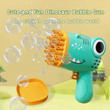 40-Hole Dinosaur Bubble Machine | Electric Handheld Bubble Blaster | Kids Toy