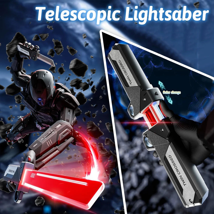 2026 New Lightsaber Sword Toy Light Sword Games for Children Adult Double-Bladed Luminous Toy for Boys Kids Interactive Cosplay