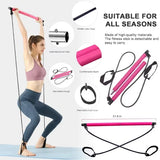 Pilates Resistance Band Kit | Portable Home Gym Set | Full Body Workout